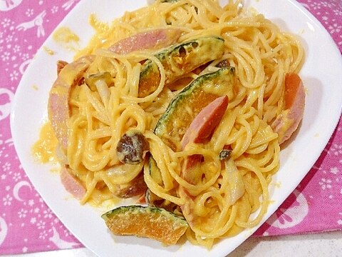 クノール栗かぼちゃポタージュのかぼちゃパスタ